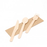 Natural Disposable Chinese Wholesale Different Sizes Bamboo Fork Knife Spoon Set